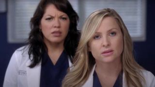 Sara Ramirez and Jessica Capshaw on Grey's Anatomy.